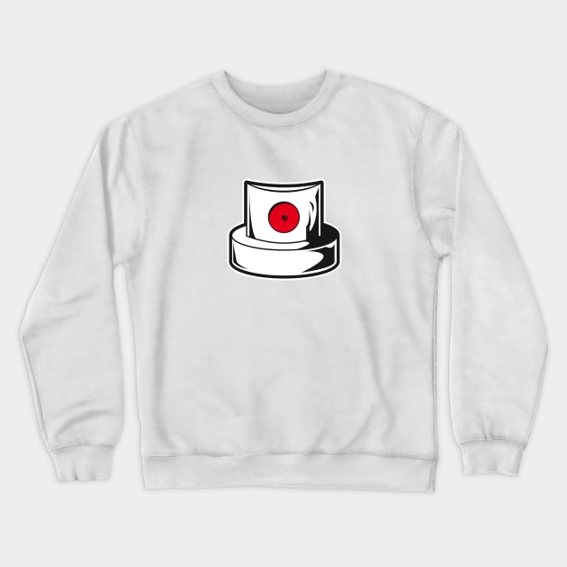 white cap Crewneck Sweatshirt by manuvila